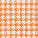 Little Valentine Striped Houndstooth In Tangelo Orange Fabric