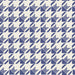Little Valentine Striped Houndstooth In Ultramarine Blue Fabric