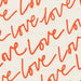 Little Valentine Words Of Love In Lipstick Red Fabric