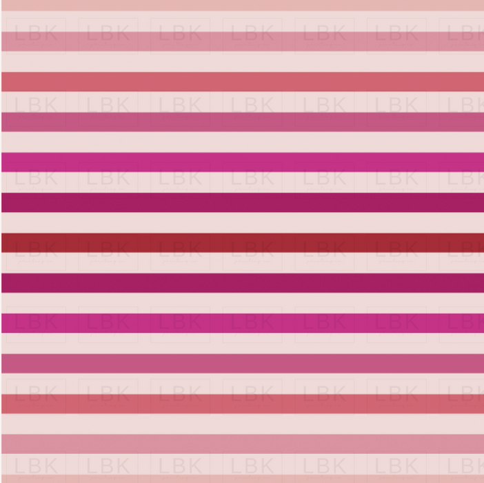 Love Doodles Stripes Pink Fabric