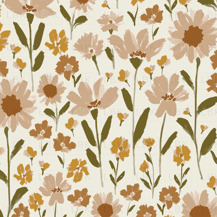 Mauve Garden In Cream