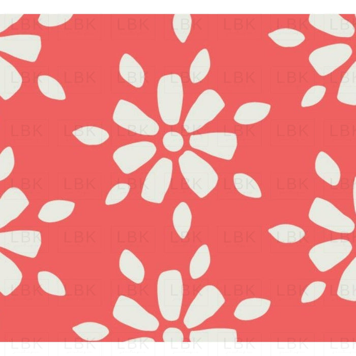 Merry Flower Cream On Red