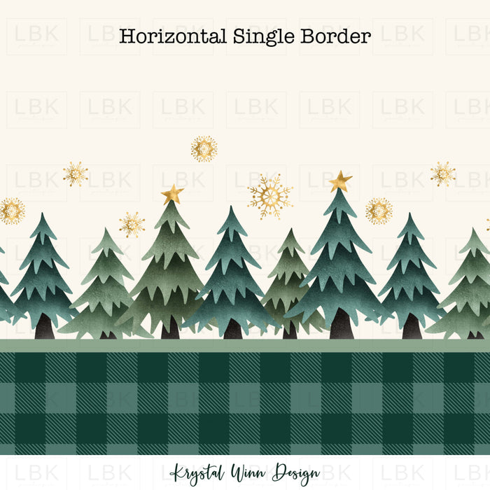 Merry Little Border- Christmas Trees