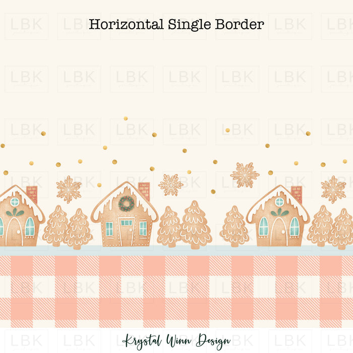 Merry Little Border- Gingerbread Village