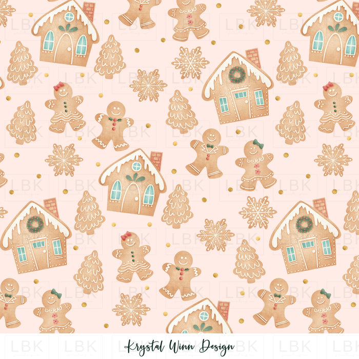 Merry Little Gingerbread Baby Pink