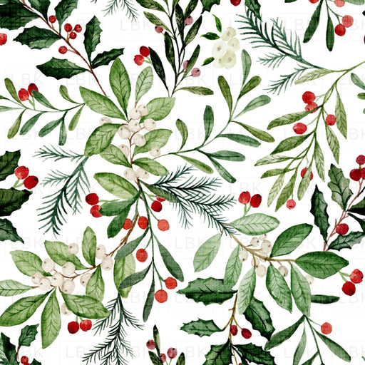 Mistletoe And Holly Christmas Florals