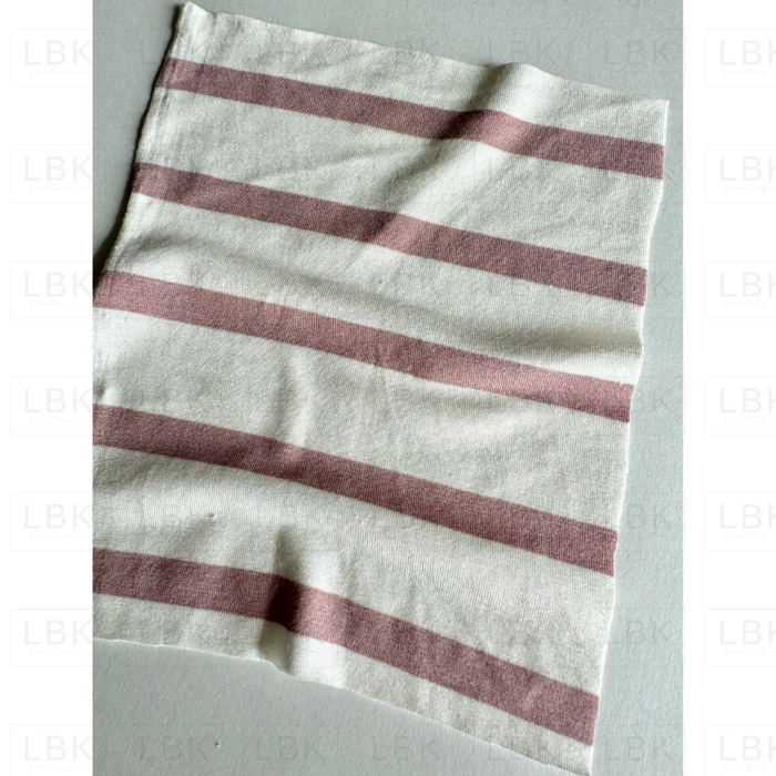 Modal Spandex Stripes Mauve And White