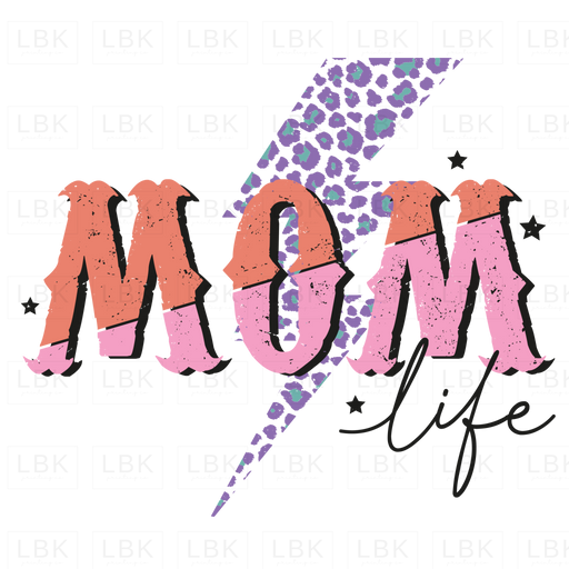 Mom Life - Leopard Bolt