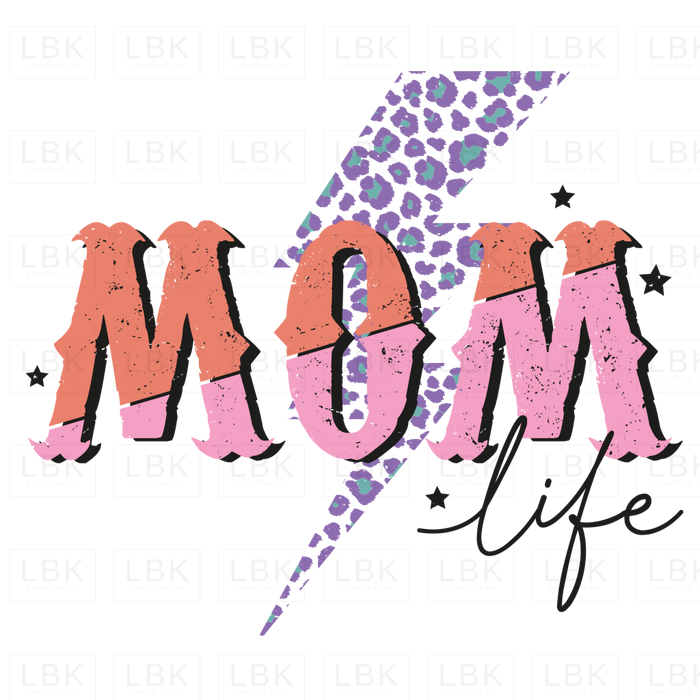 Mom Life - Leopard Bolt