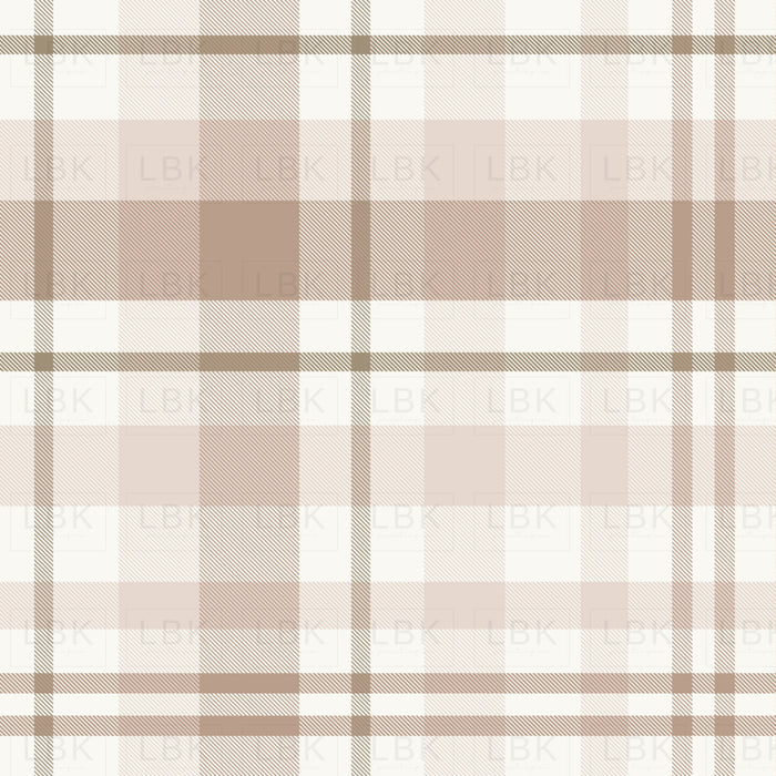 Neutral Plaid Cream And Taupe