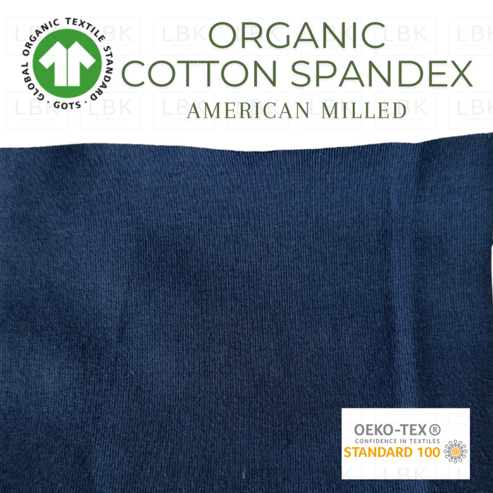 Organic Cotton Spandex Blueberry