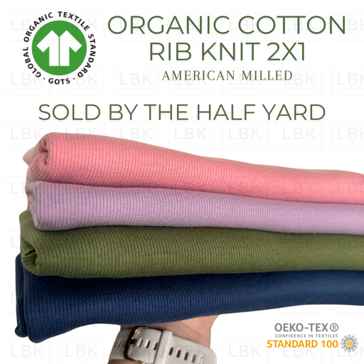 Organic Cotton Spandex Rib Knit 2X1