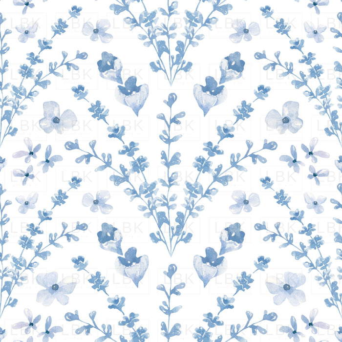 Ornate Sprigs Blue