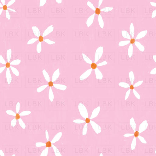 Painterly Daisies-Pink