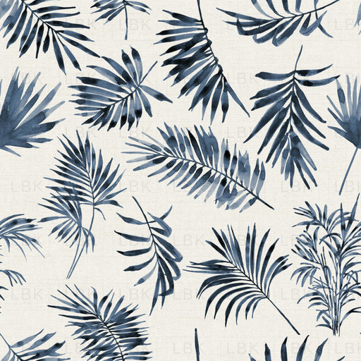 Palm Leaves In Navy