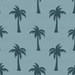 Palm Tree Silhouette Blue