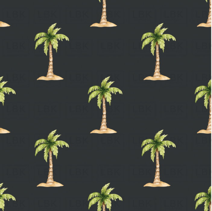 Palm Trees Island Black