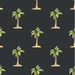 Palm Trees Island Black