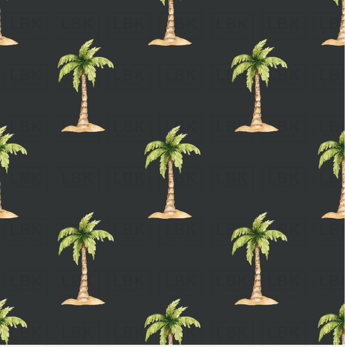 Palm Trees Island Black