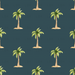 Palm Trees Island Dark Blue