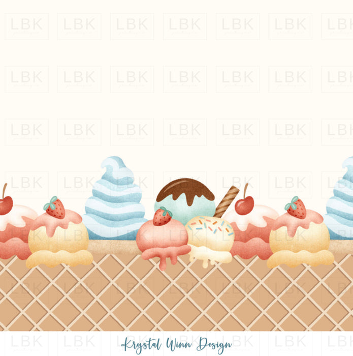 Party Animal Border - Ice Cream