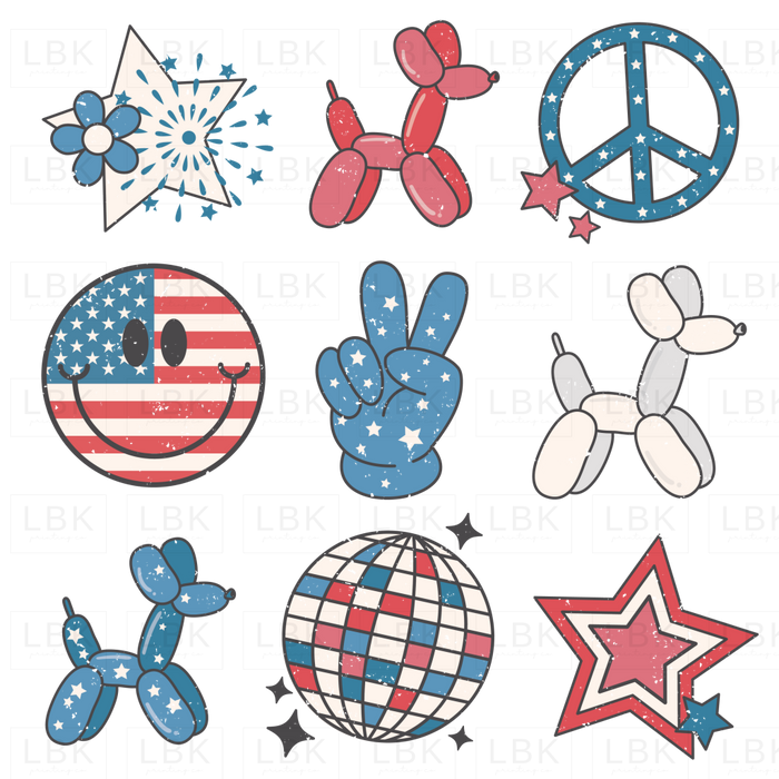 Patriotic Icons - Distressed