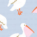 Pelicans In Periwinkle Fabric