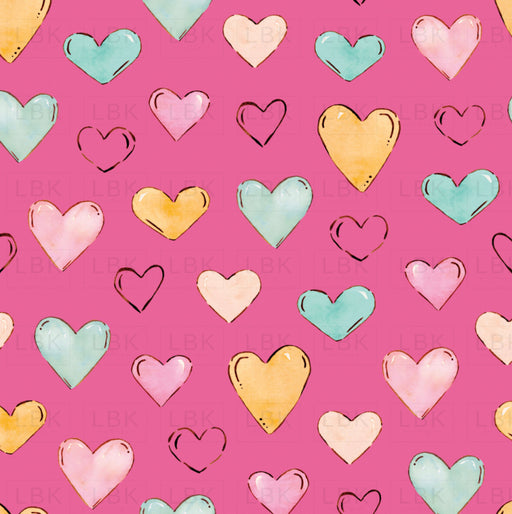 Penelope Hearts Hot Pink
