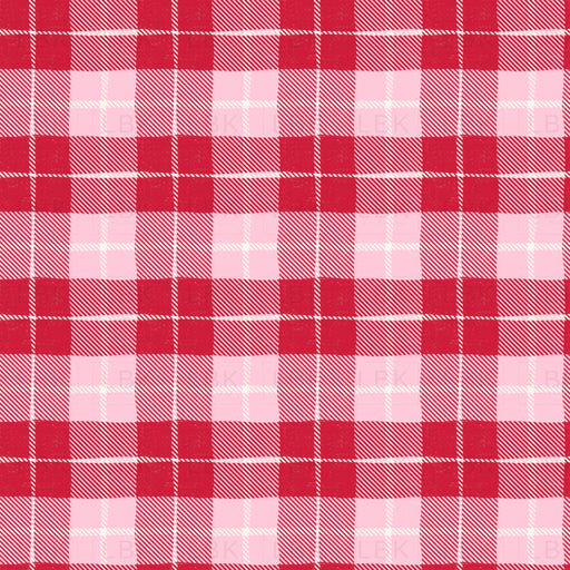 Pink And Red Textured Tartan Plaid