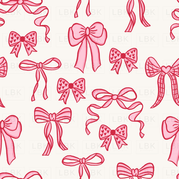 Pink And Red Valentine Bows