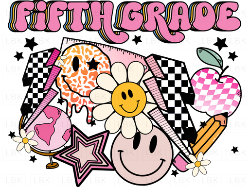 Pink Back To School - Fifth Grade