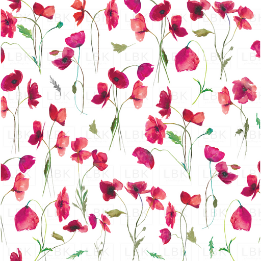 Pink Watercolor Poppies