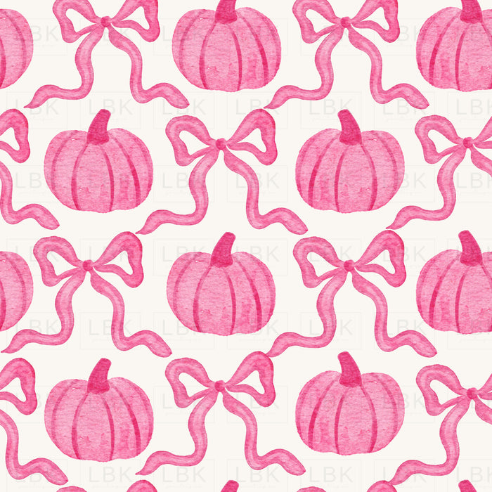 PinkPumpkinsandBowsWhite