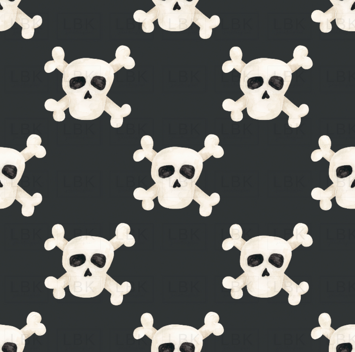 Pirates Ahoy Skulls Black