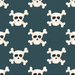 Pirates Ahoy Skulls Dark Blue