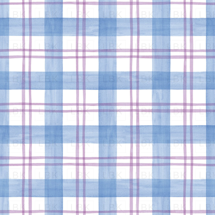 Plaid Simple Lilac Blue