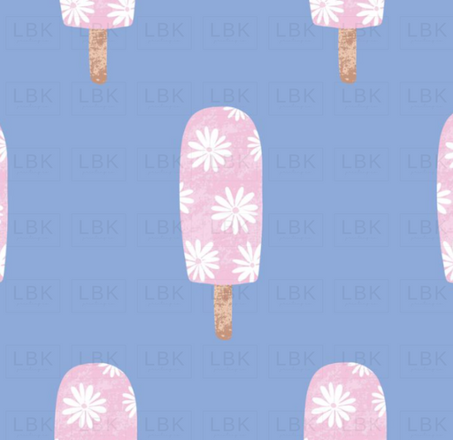 Popsicle Daisies On Blue