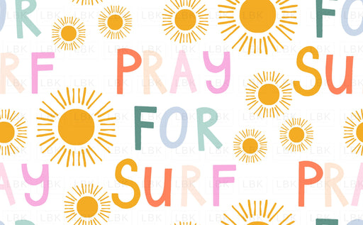 Pray For Surf In Sunshine Fabric