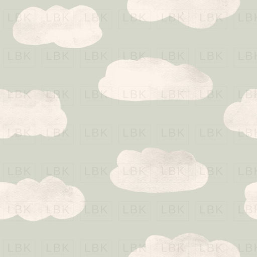 Puffy Clouds - Seafoam Green