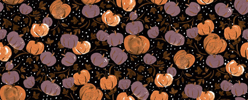 Pumpkin Patch Dots On Purple And Black