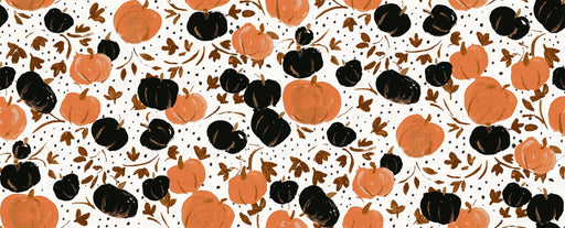 Pumpkin Patch Dots Orange Gold Black Cream