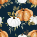 Pumpkins Navy Blue