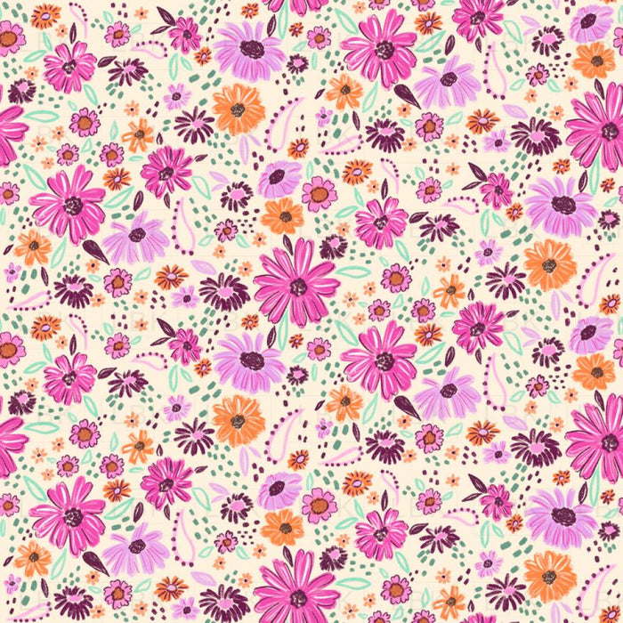 Purple Ditsy Floral