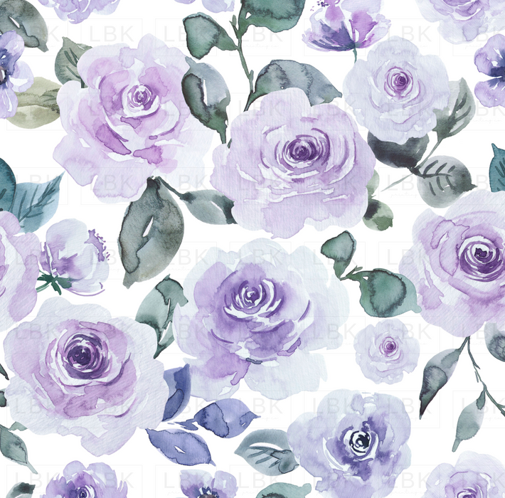 Purple Watercolor Floral