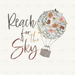 Reach For The Sky Panel Floral In Cream