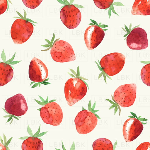 Red Strawberries On Beige
