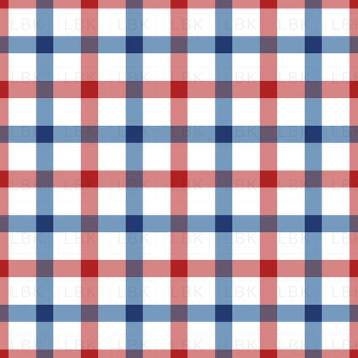 Red White And Blue Gingham