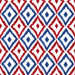 Red White And Blue Ikat