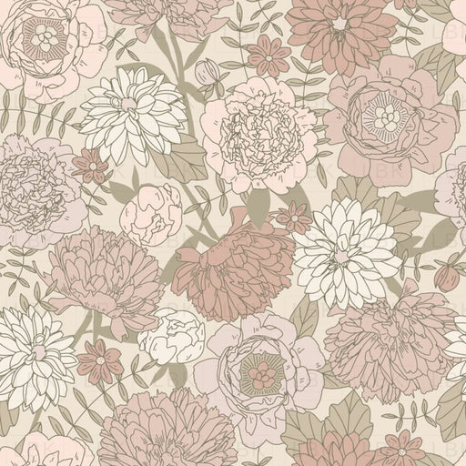 Retro Floral - Ivory Odessa Pink