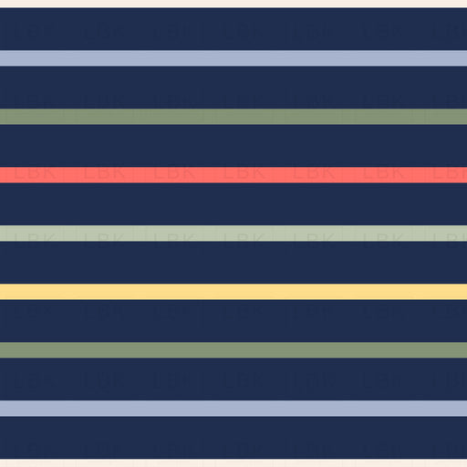 Retro Rainbow Boys Stripes Pattern Navy
